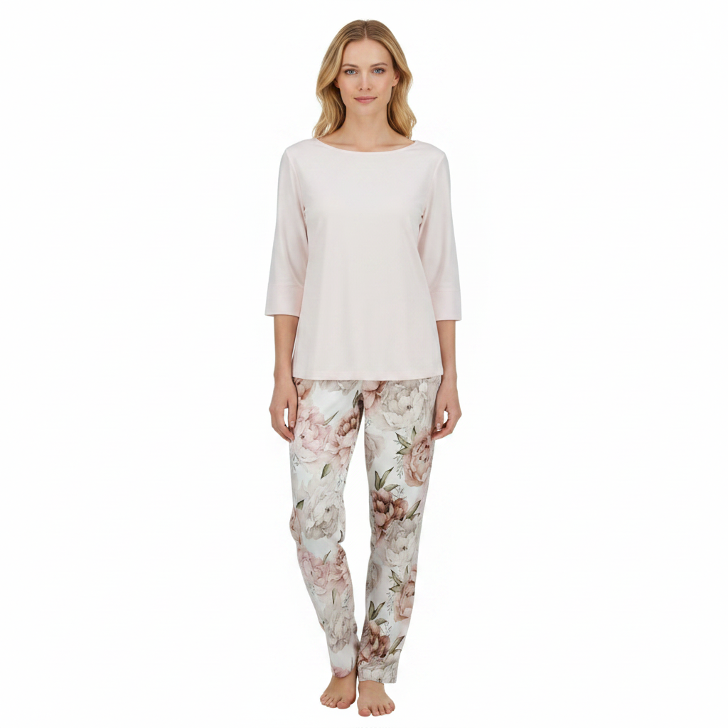 Ringella 6511237 Pyjama mit 3/4 Arm und langer Hose