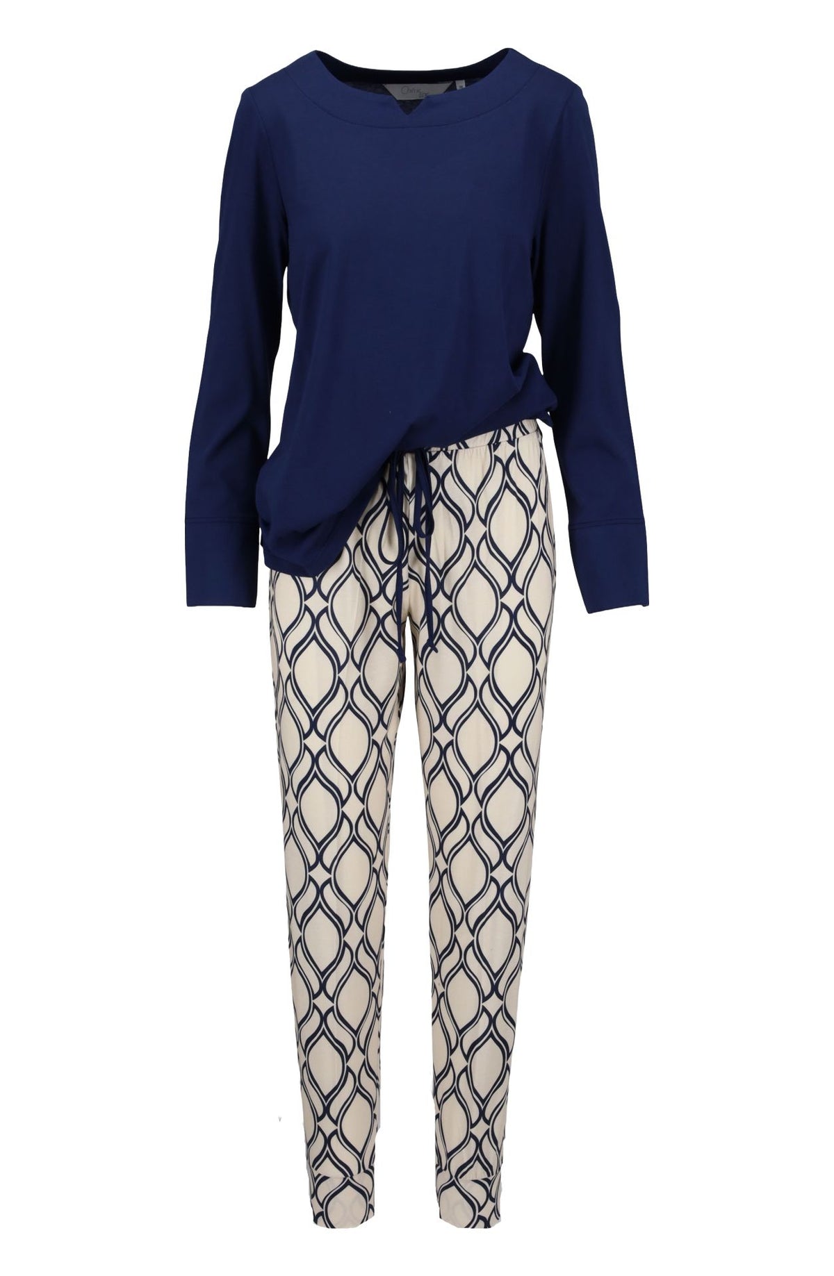 Ringella 6571207 Pyjama mit Hose im Abstraktdessin
