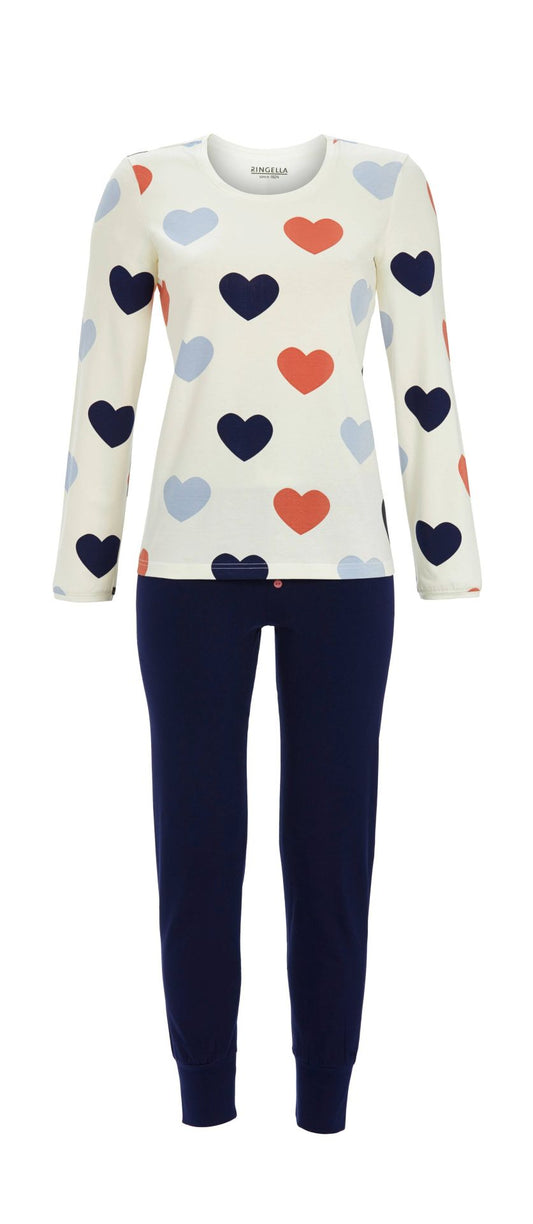 Ringella 5511240 Pyjama mit Herzdessin und Leggings