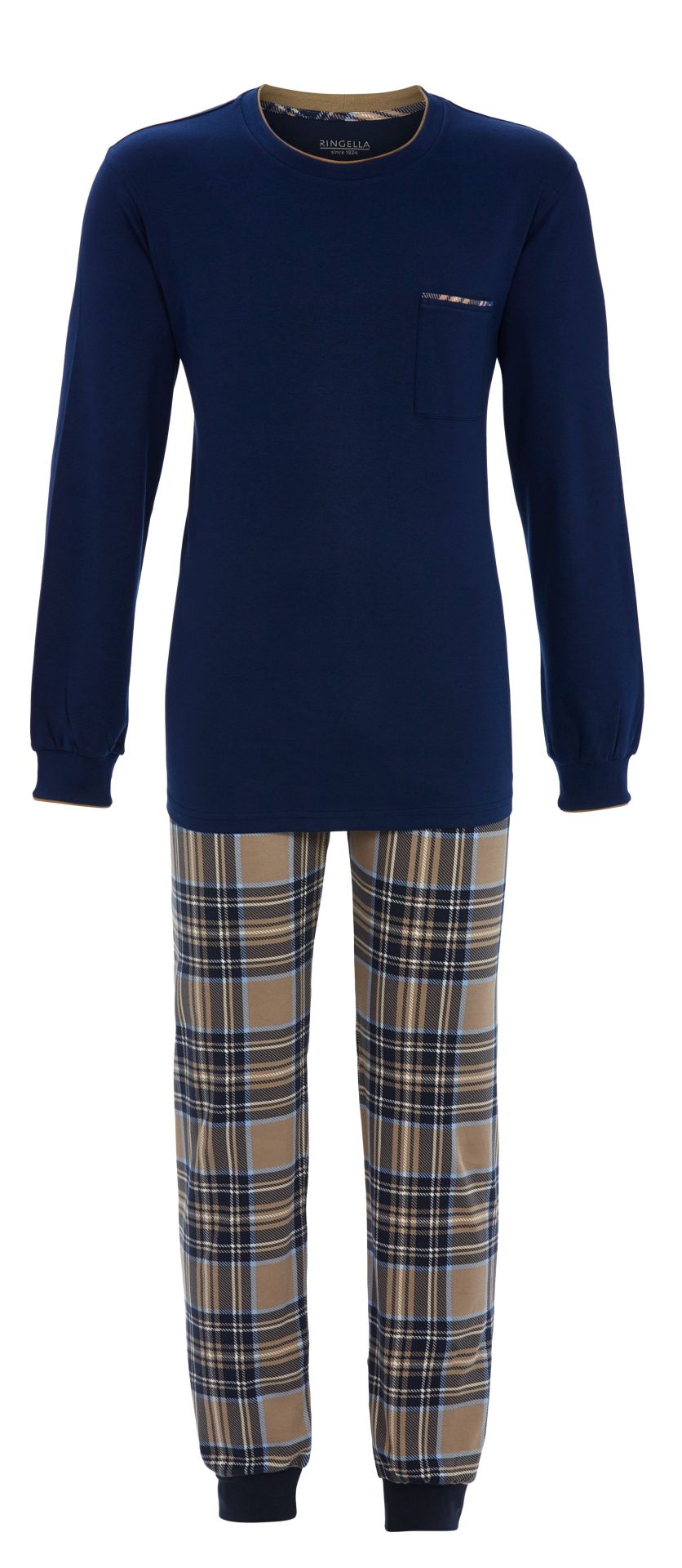 Ringella 5541215 Pyjama mit Strickbündchen