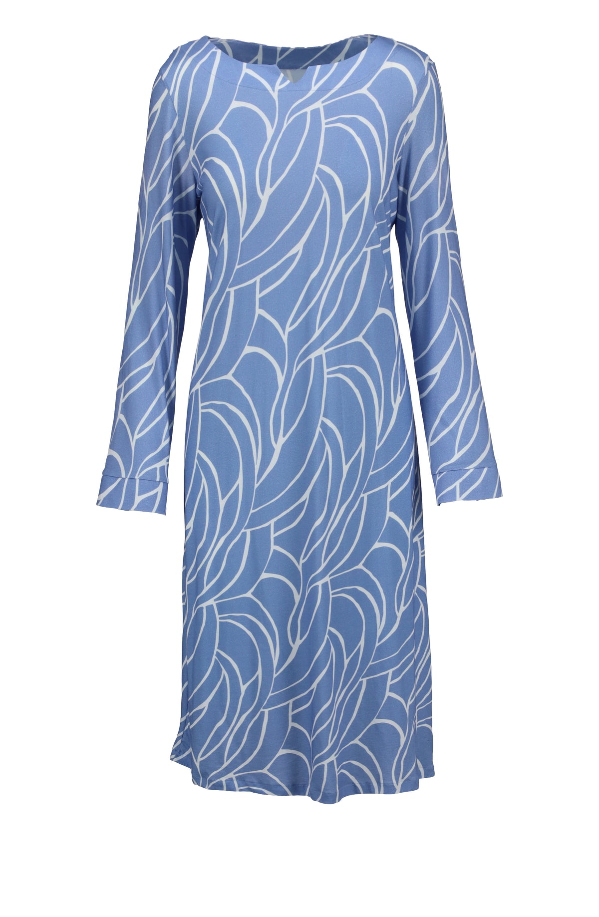 Ringella 6511044 Sleepshirt mit Abstraktdessin auf blauem Fond