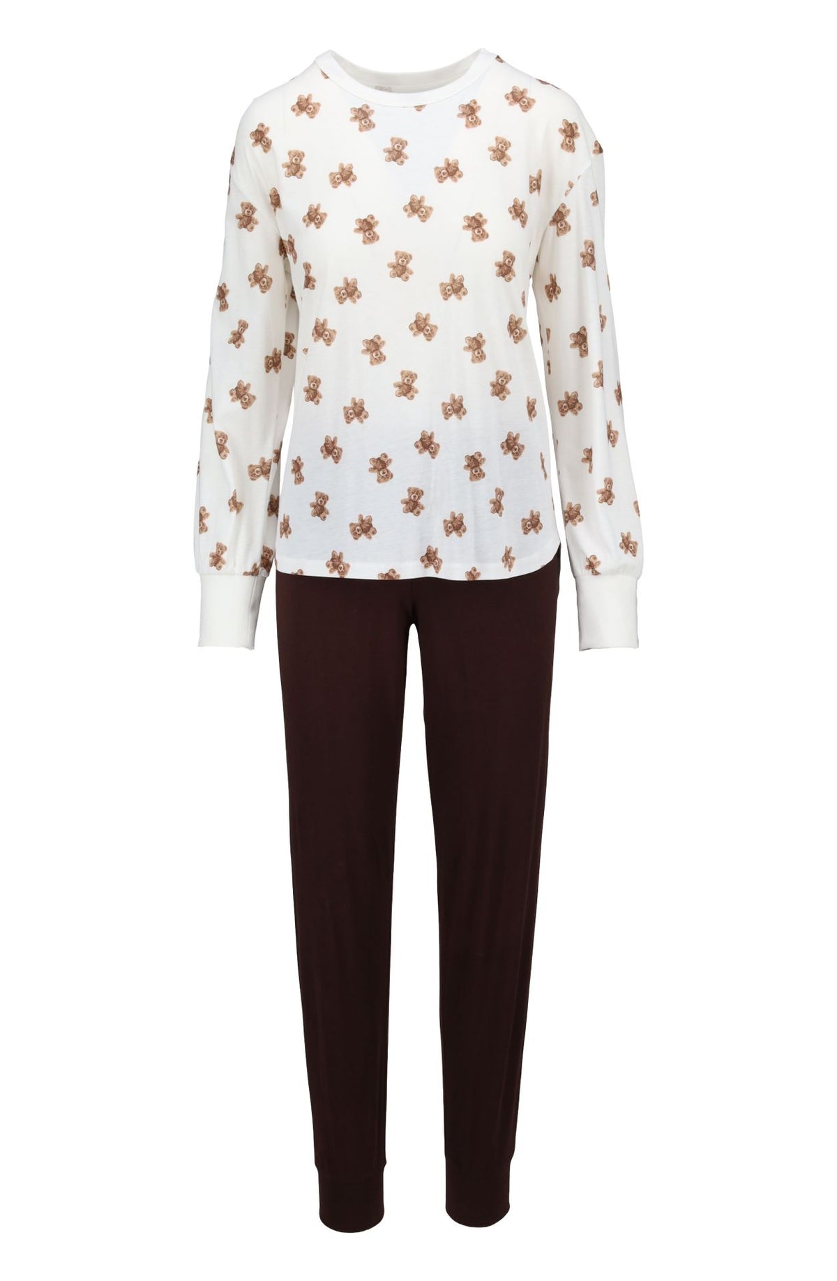 Ringella 6511231 Pyjama mit Bärchen-Dessin und Strickbündchen